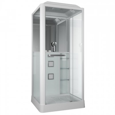 Душевая кабина Grossman Alba GR126 (90x100x225) дверь распашная, белый профиль