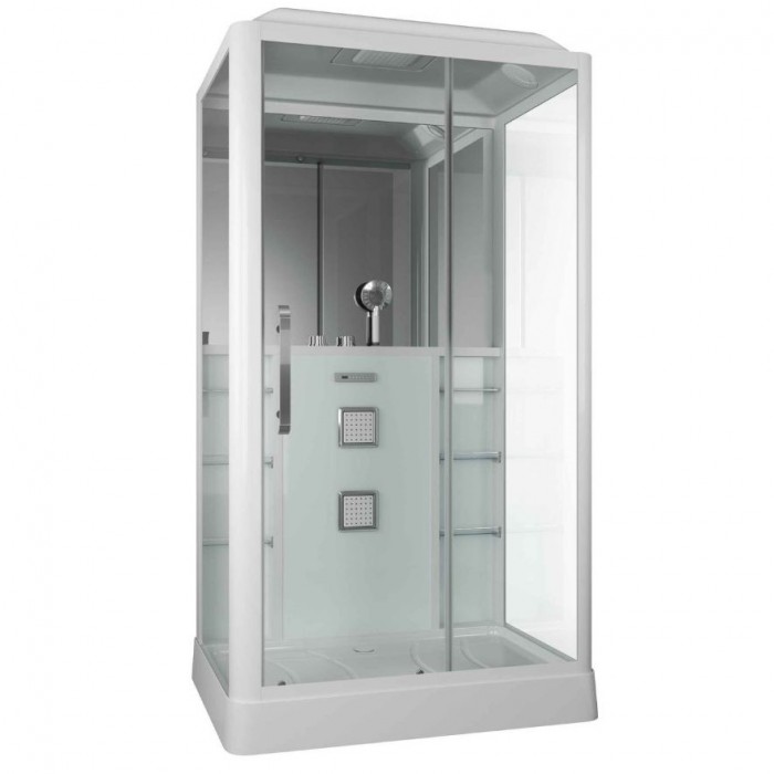 Душевая кабина Grossman Alba GR127R (90x120x225) дверь раздвижная, белый профиль