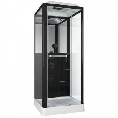 Душевая кабина Grossman Alba GR221 (90x90x225) дверь распашная, профиль черный