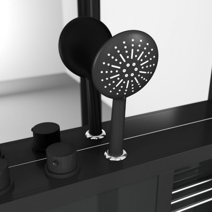 Душевая кабина Grossman Alba GR223 (90x110x225) дверь распашная, черный профиль