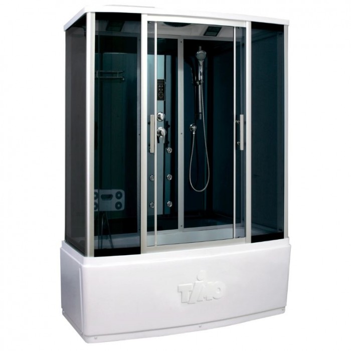 Душевой бокс Timo Standart 140x88 T-1140, гидромассаж ног и спины, стекло тонированное