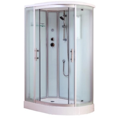 Душевая кабина Timo Standart 120x85 T-6602SLF, стекло рифленое, профиль матовый хром, левая