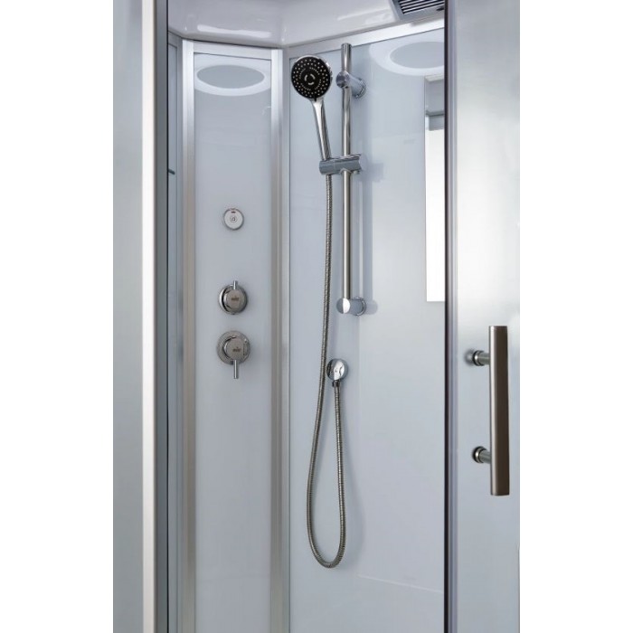 Душевая кабина Timo Standart 120x85 T-6602SLF, стекло рифленое, профиль матовый хром, левая