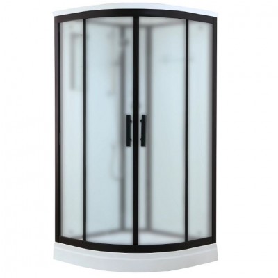 Душевая кабина Timo Standart 90x90 T-6609BF Black Fabric, стекло рифленое, профиль черный