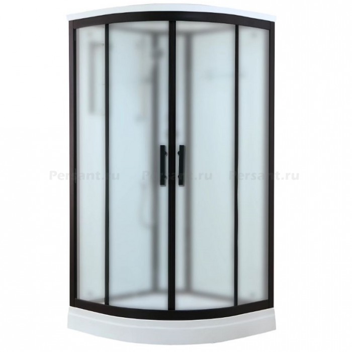 Душевая кабина Timo Standart 90x90 T-6609BF Black Fabric, стекло рифленое, профиль черный