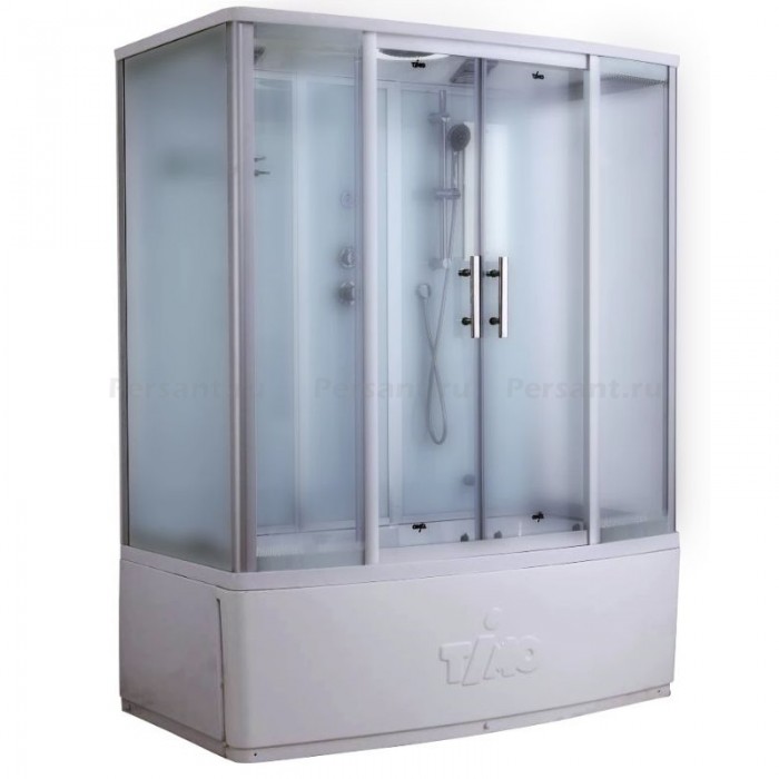 Душевой бокс Timo Standart 150x88 T-6650SF стекло рифленое, профиль матовый хром