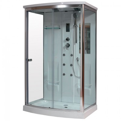 Душевая кабина Timo Lux 120x90 T-7715 стекло прозрачное, профиль хром Душевая кабина Timo Lux 120x90 T-7715 стекло прозрачное, профиль хром