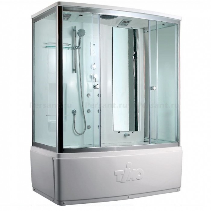 Душевой бокс Timo Lux 150x88 T-7750 стекло прозрачное, профиль хром