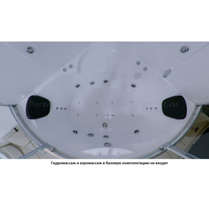Душевой бокс Timo Lux 150x150 T-7755, стекло прозрачное, профиль хром