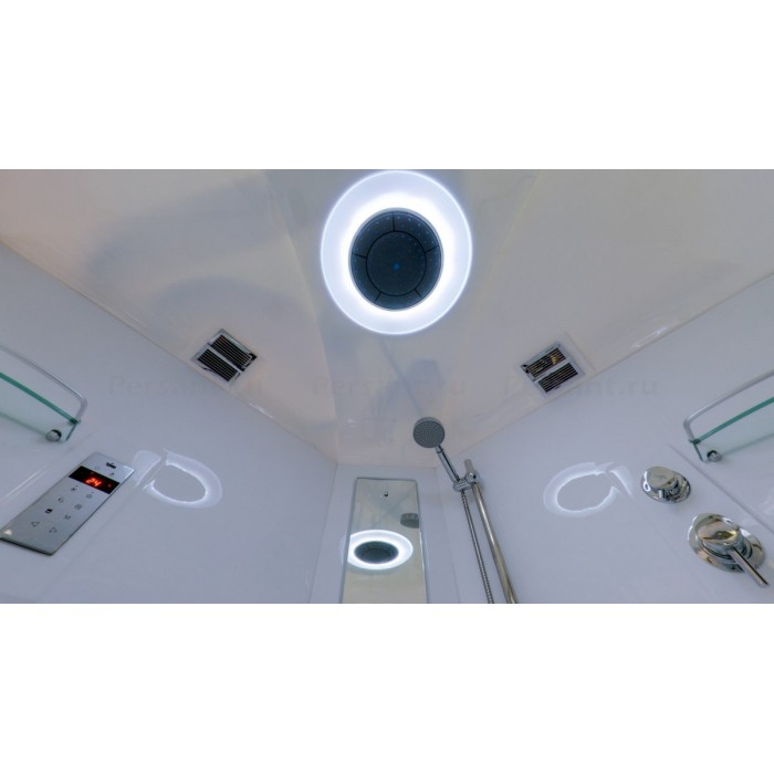 Душевой бокс Timo Lux 150x150 T-7755, стекло прозрачное, профиль хром