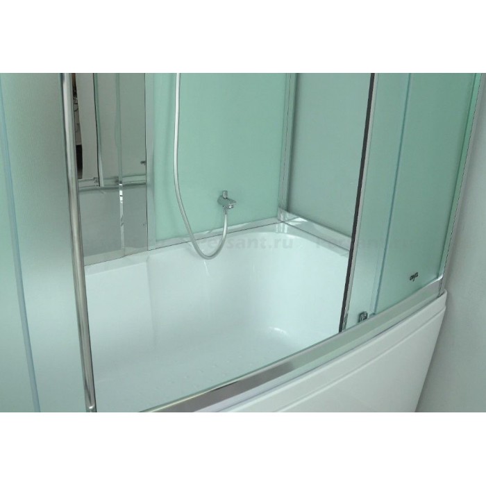 Душевой бокс Timo Comfort 150x88 T-8850F стекло рифленое, профиль хром