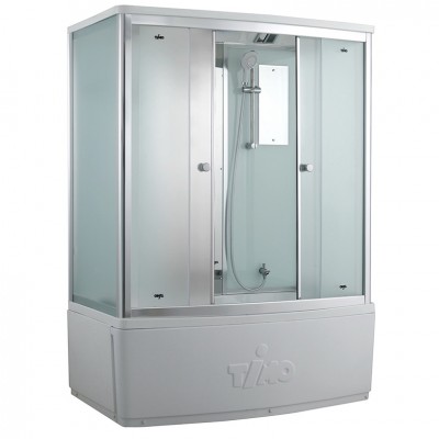 Душевой бокс Timo Comfort 150x88 T-8850F стекло рифленое, профиль хром