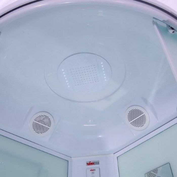 Душевая кабина Timo Eco 90x90 TE-0709 стекло рифленое, белый профиль