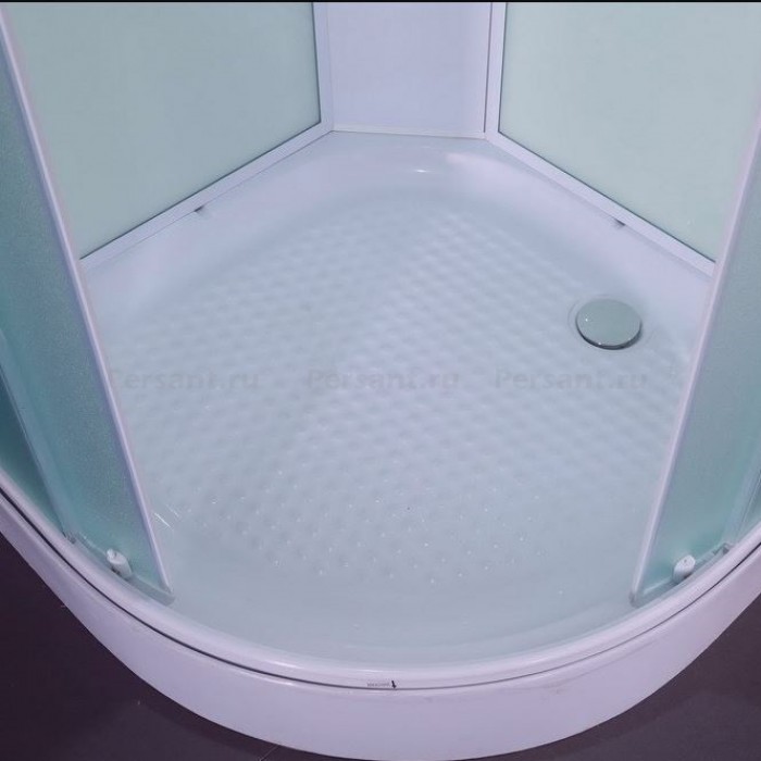 Душевая кабина Timo Eco 100x100 TE-0701, стекло рифленое, белый профиль