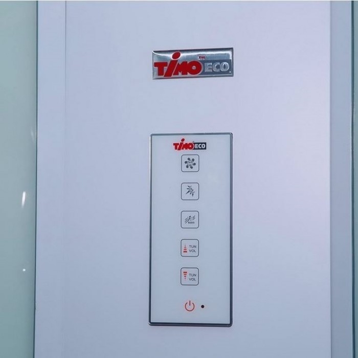 Душевая кабина Timo Eco 90x90 TE-0709 стекло рифленое, белый профиль