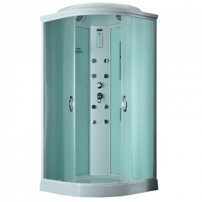 Душевая кабина Timo Eco 100x100 TE-0701, стекло рифленое, белый профиль Душевая кабина Timo Eco 100x100 TE-0701, стекло рифленое, белый профиль