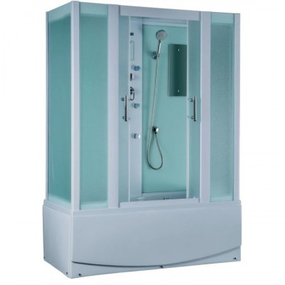 Душевой бокс Timo Eco 148x80 TE-0750 стекло рифленое, белый профиль