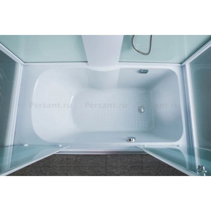 Душевой бокс Timo Eco 148x80 TE-0750 стекло рифленое, белый профиль