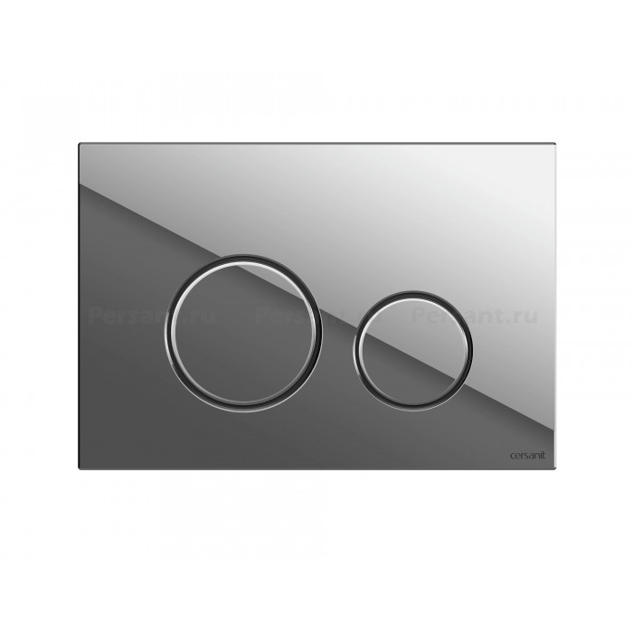Кнопка смыва Cersanit Twins для инсталляции PRO/VECTOR/LINK/HI-TEC пластик хром глянцевый (63523)