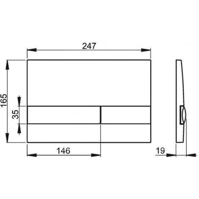 Клавиша смыва AlcaPlast M1718 черная