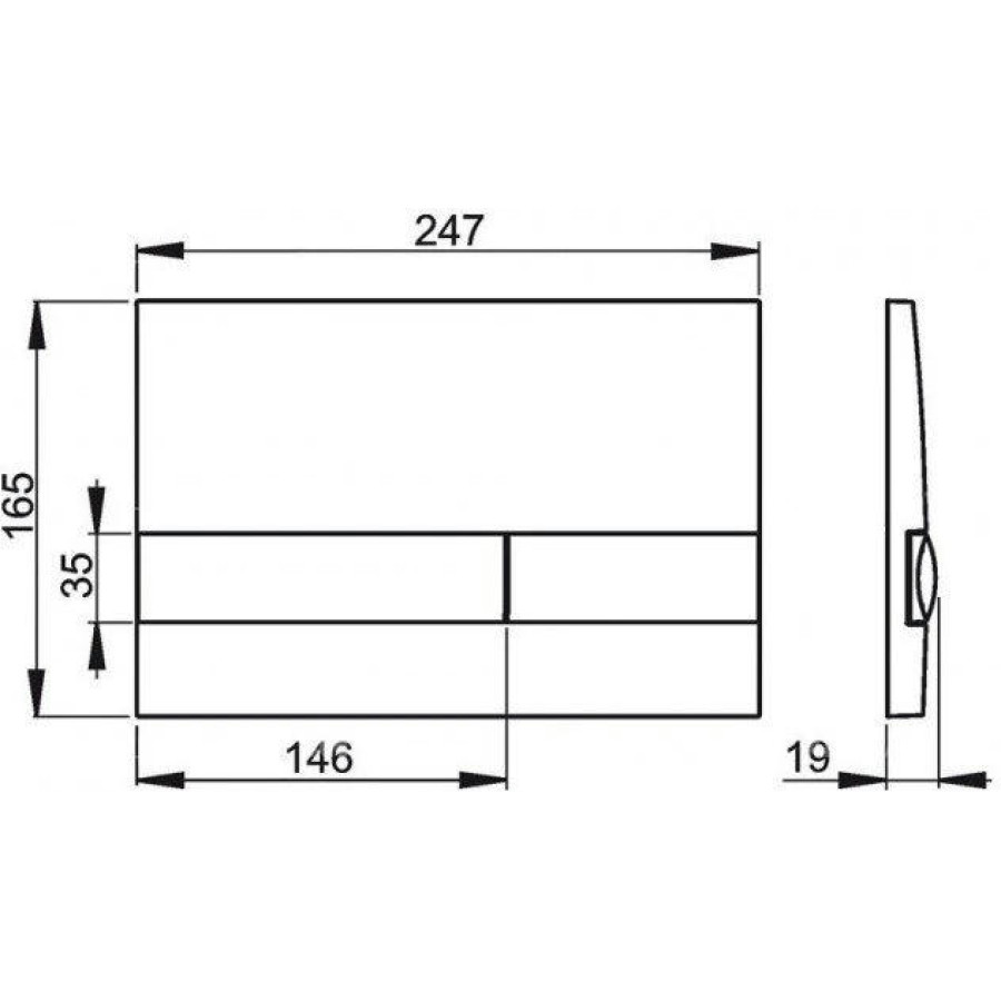 Клавиша смыва AlcaPlast M1718 черная