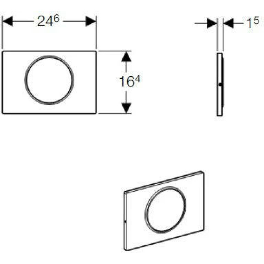 Кнопка смыва GEBERIT Sigma 10 115.758.KK.5