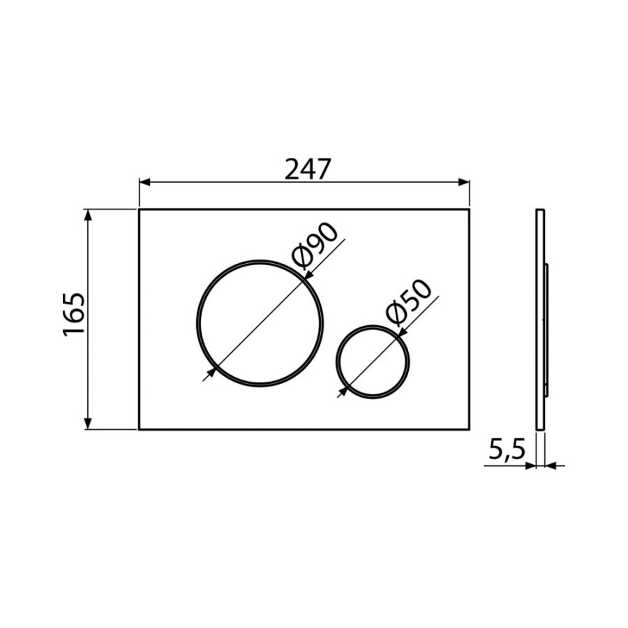 Клавиша смыва AlcaPlast M676