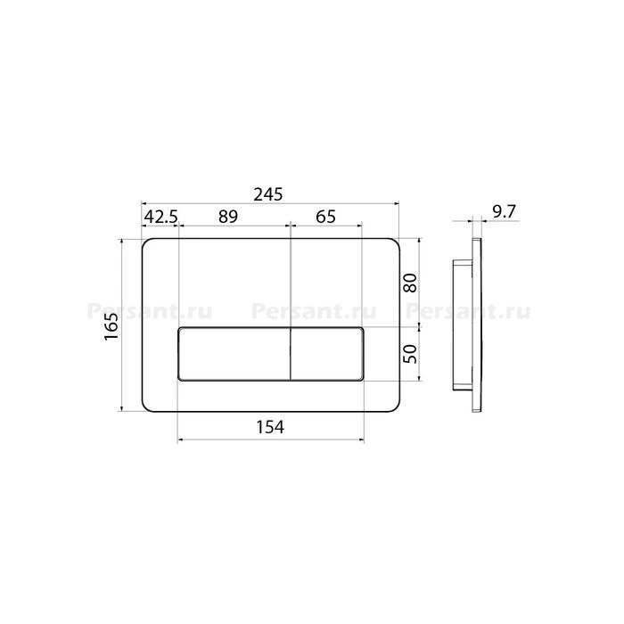Кнопка смыва IDDIS Unifix универсальная черный 010 (UNI10B0i77)