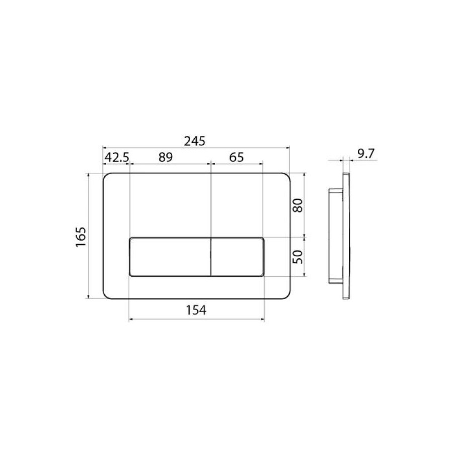 Кнопка смыва IDDIS Unifix универсальная черный 010 (UNI10B0i77)