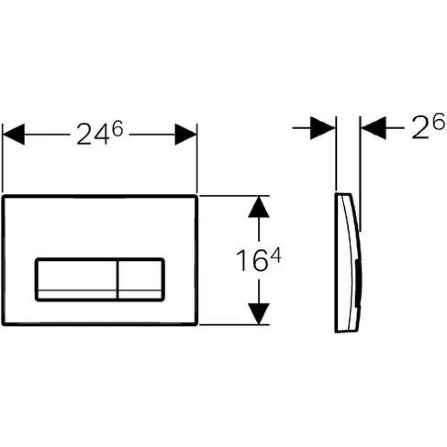 Кнопка смыва GEBERIT Delta 51 115.105.21.1