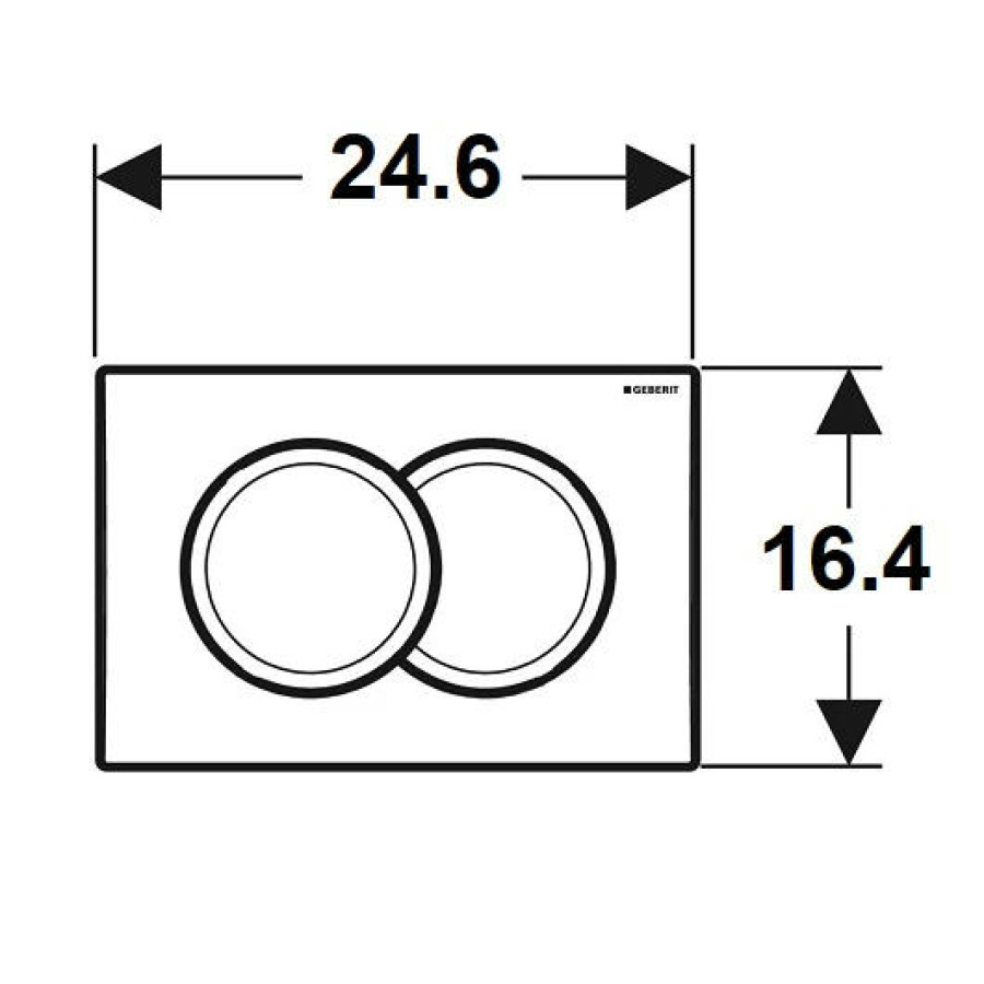Кнопка смыва Geberit Delta01 для двойного смыва альпийский белый (115.107.11.1)