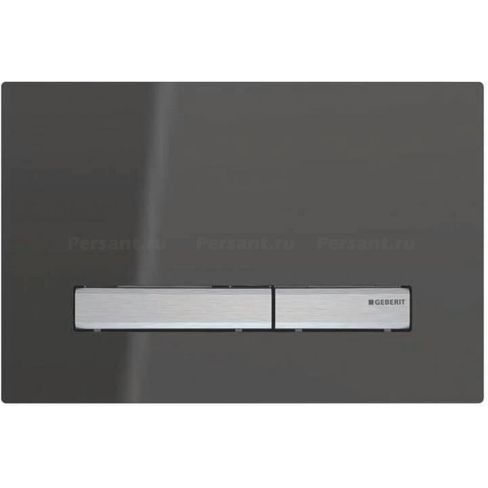 Кнопка смыва GEBERIT Sigma 50 New 115.788.SD.2 дымчатое стекло/сталь
