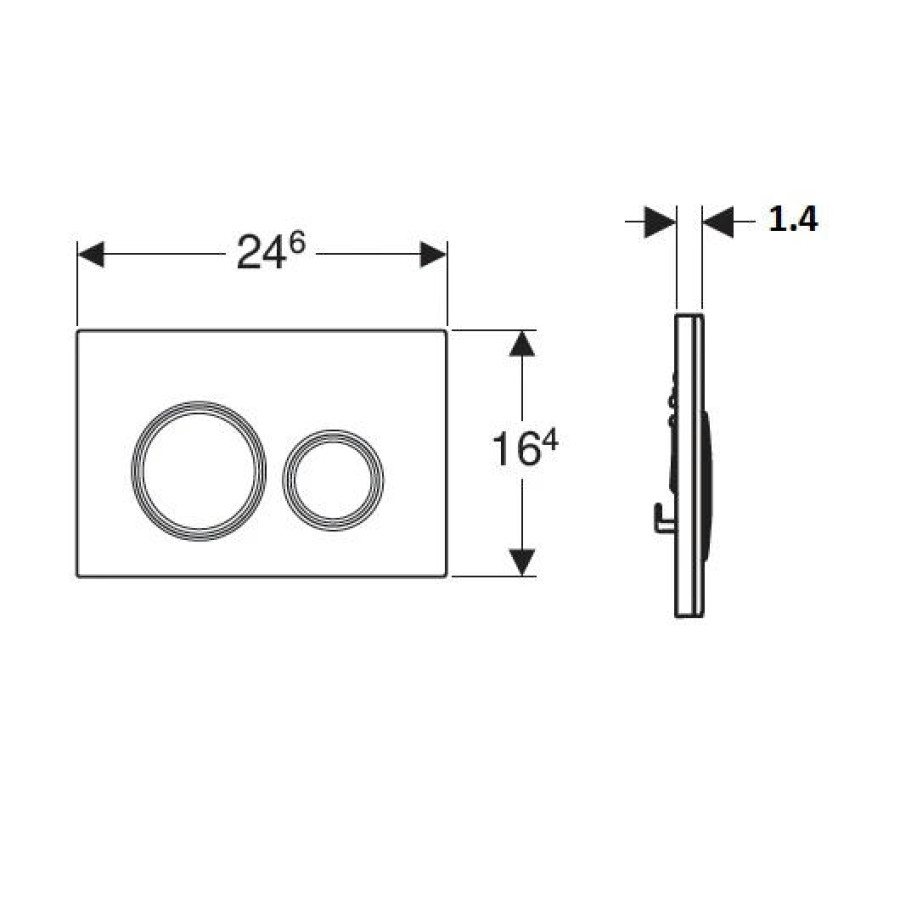 Кнопка смыва GEBERIT Sigma 21 115.884.JM.1 (плитка Mustang, глянцевый хром)