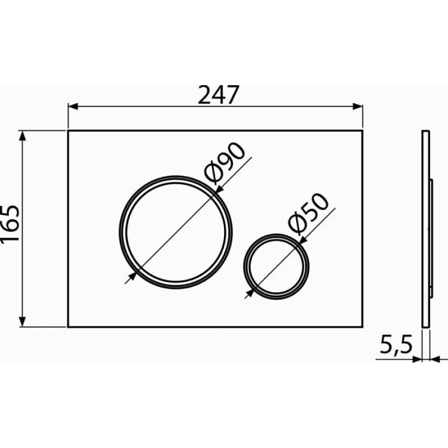 Клавиша смыва  AlcaPlast M776