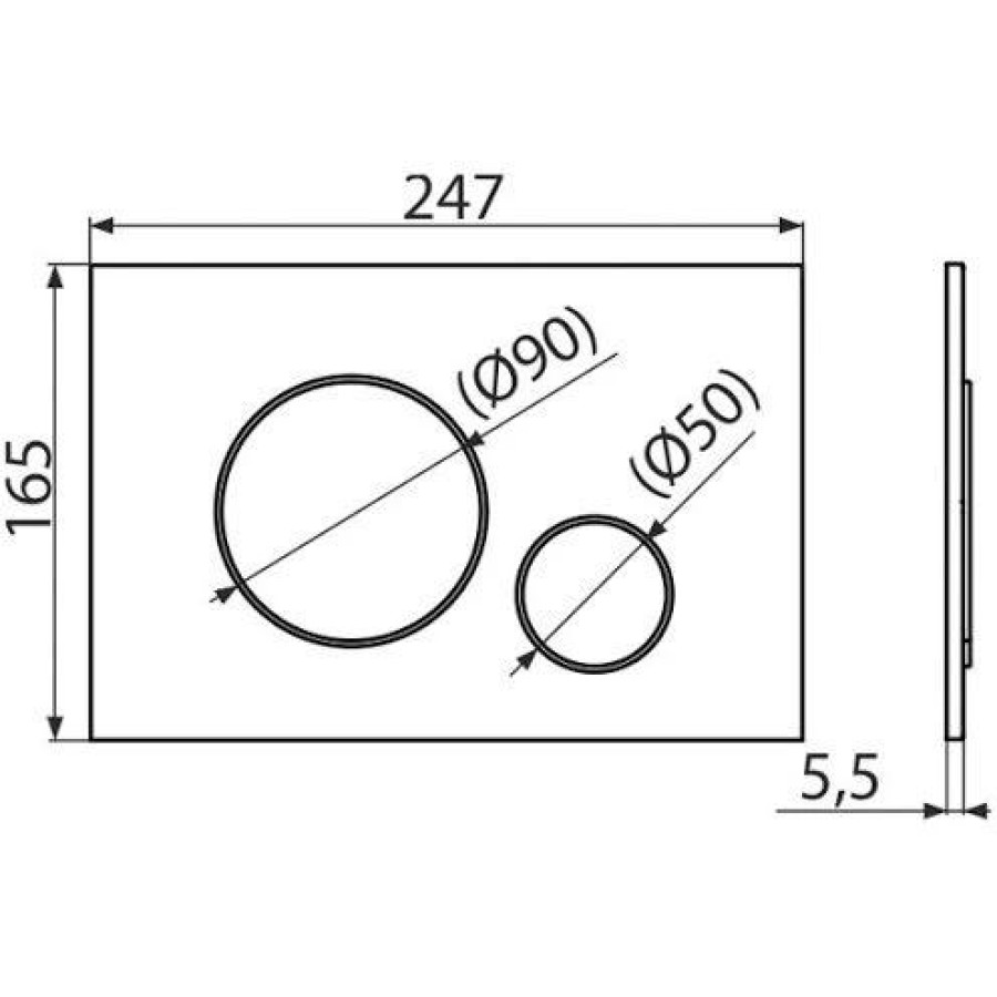 Клавиша смыва AlcaPlast M675 золото