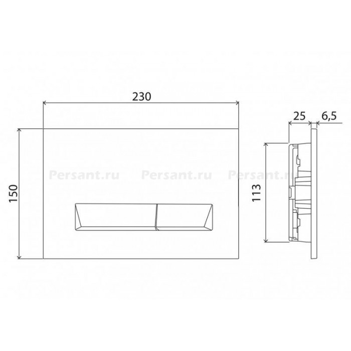 Кнопка смыва BelBagno MARMI BB013-MR-ORO цвет-золото