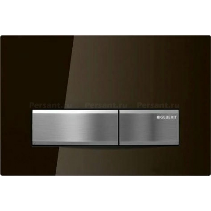 Кнопка смыва GEBERIT Sigma 50 115.788.SQ.5 стекло коричневое/сталь