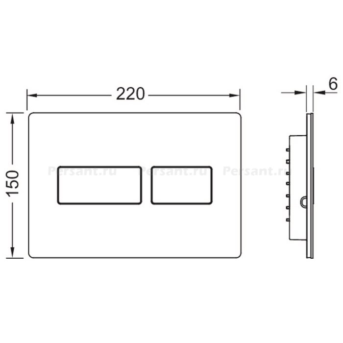 Клавиша смыва Tece TECEsolid 9240436 латунь, покрытие PVD с текстурой ромбы