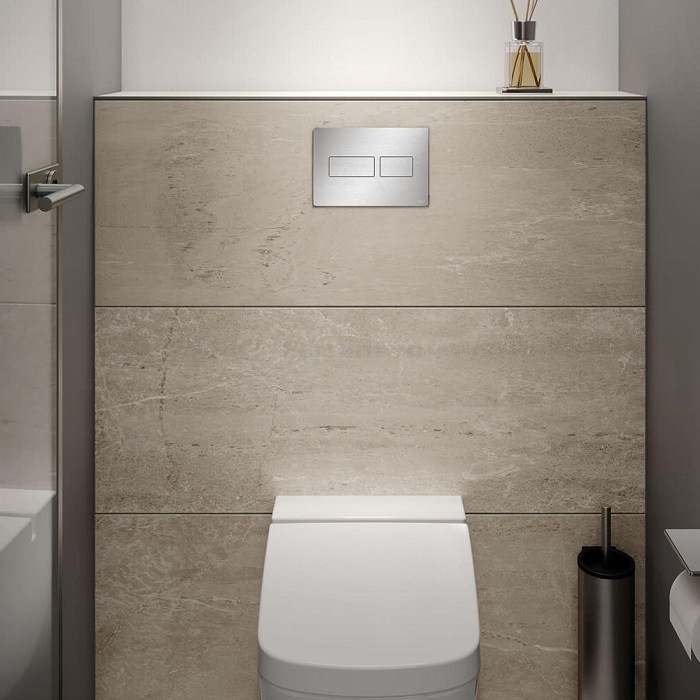 Клавиша смыва Tece TECEsolid 9240434 нержавеющая сталь, покрытие PVD сатин брашированный