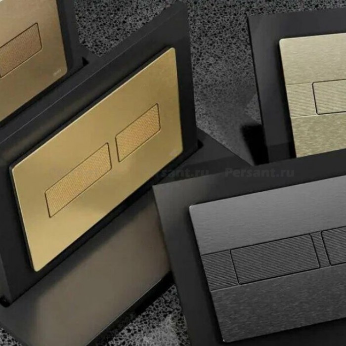 Клавиша смыва Tece TECEsolid 9240436 латунь, покрытие PVD с текстурой ромбы