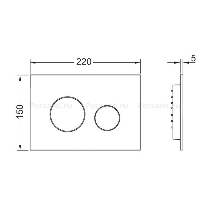 Клавиша смыва Tece TECEloop 2.0 9240920 белая глянцевая