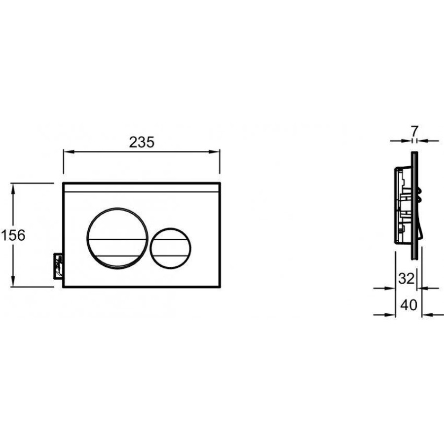 Кнопка смыва Jacob Delafon E20859-00-MWH белый глянец