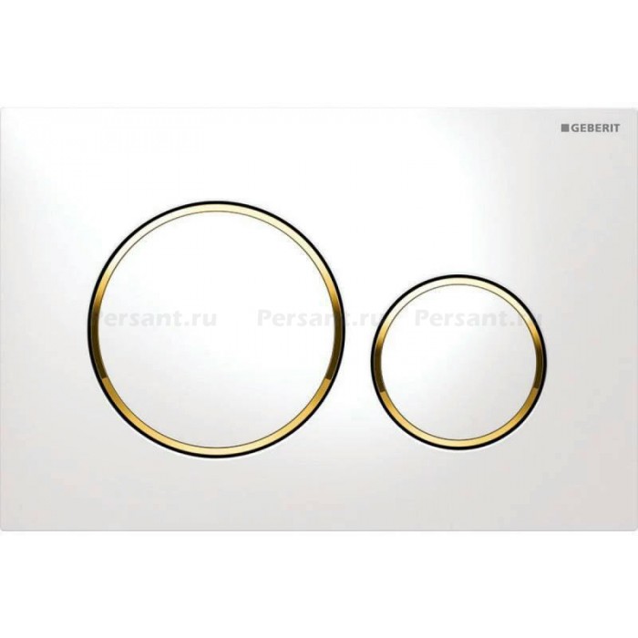 Кнопка смыва GEBERIT Sigma 20 115.882.KK.1 белый глянец/золото