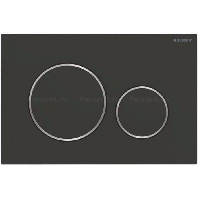 Кнопка смыва GEBERIT Sigma 20 115.882.14.1 черный матовый/хром