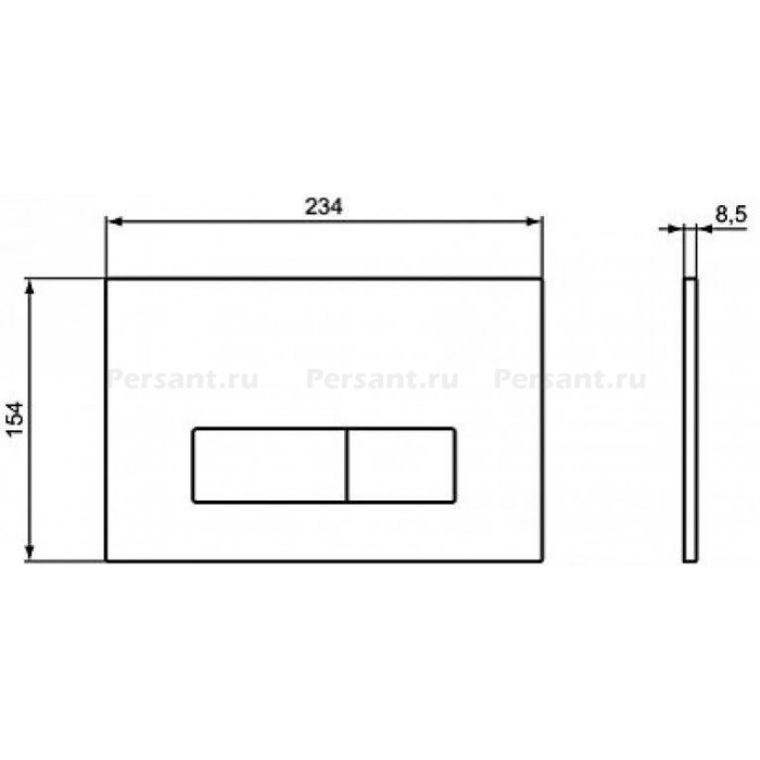Клавиша смыва Ideal Standard Oleas R0121AC белая глянцевая