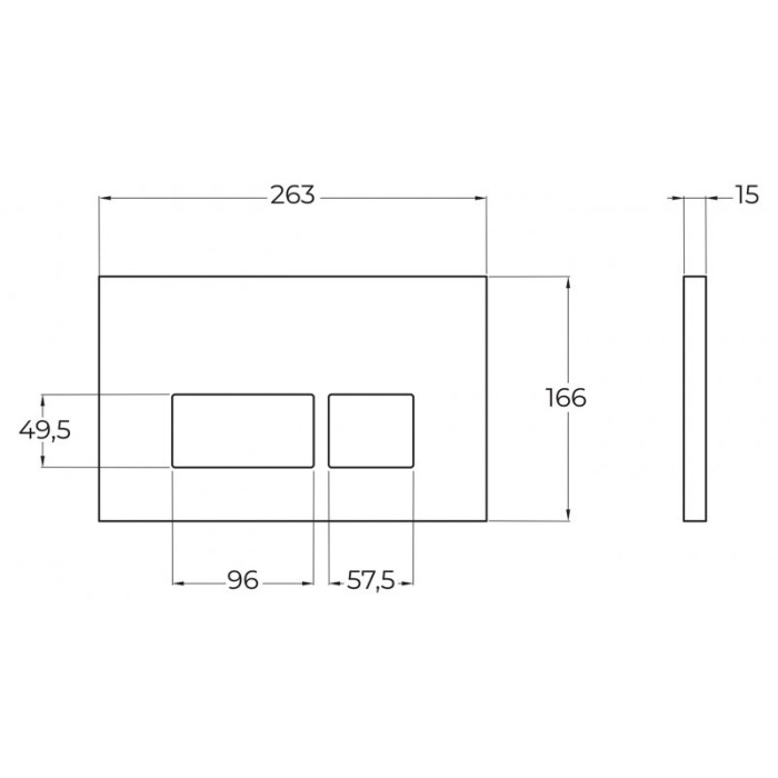 Кнопка смыва BelBagno BB044NERO черная матовая