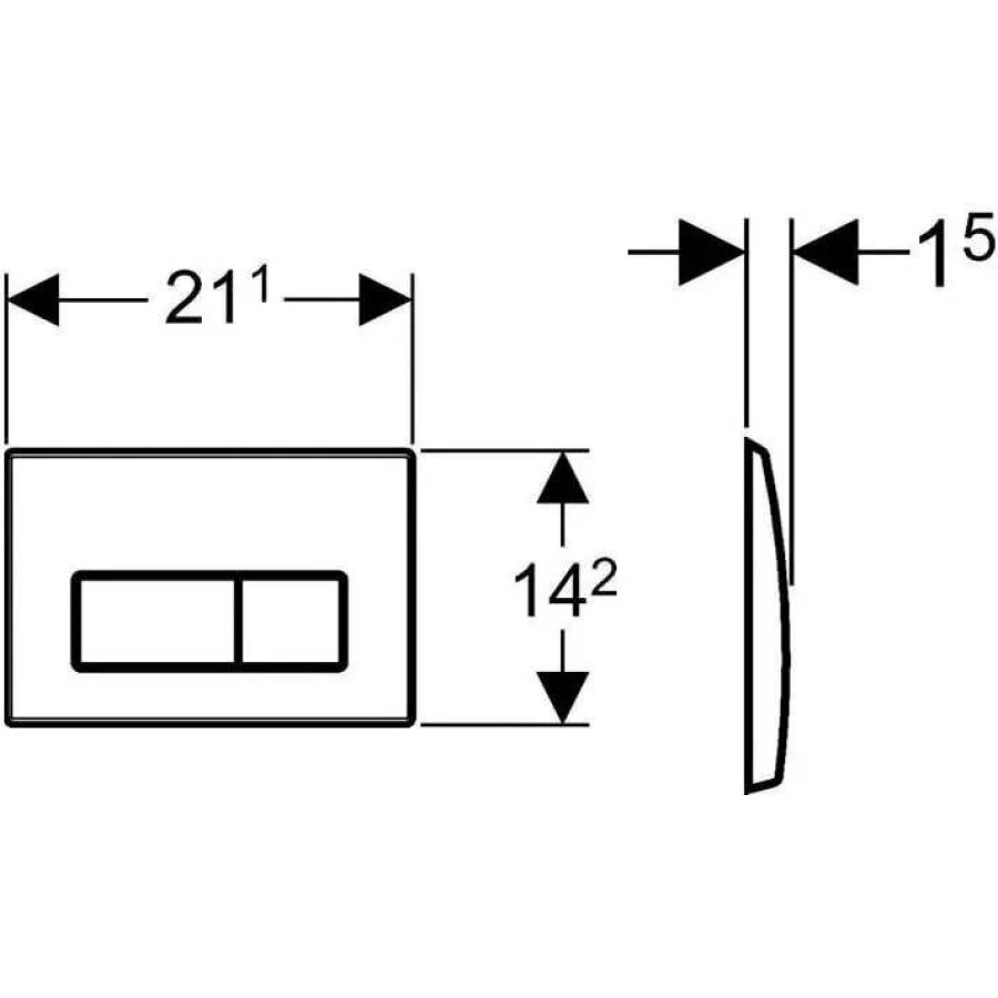 Кнопка смыва GEBERIT Kappa 50 115.260.21.1 глянцевый хром