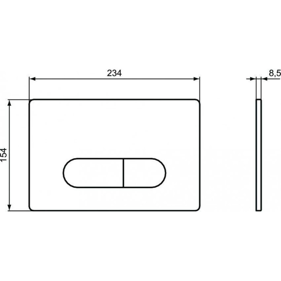 Кнопка смыва Ideal Standard Oleas R0115A6 черная