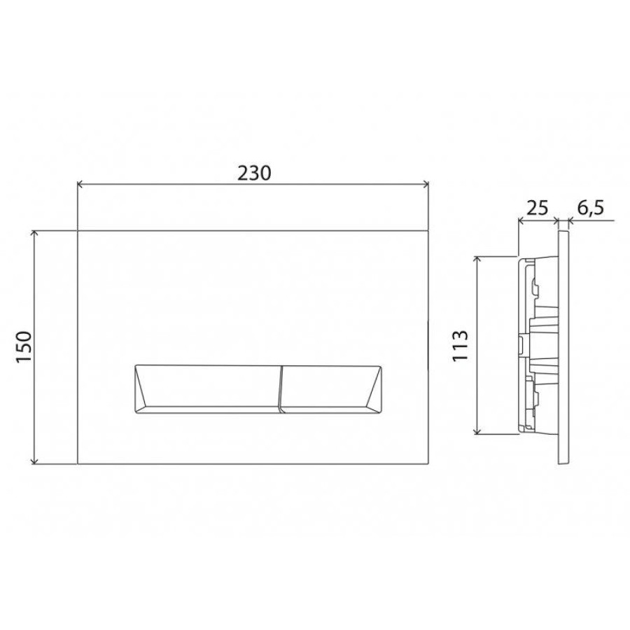 Кнопка смыва BelBagno MARMI BB010-MR-CHROME хром