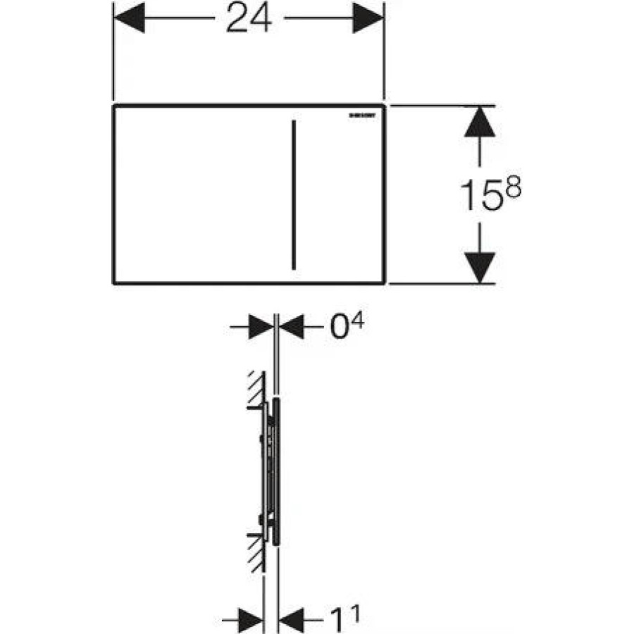 Кнопка смыва GEBERIT Sigma 70 115.620.SI.1